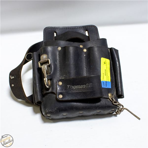BLACK LEATHER ELECTRICIAN’S TOOL POUCH