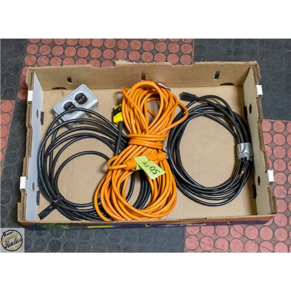 3 EXTENTION CORDS INCLUDES 50FT LONG
