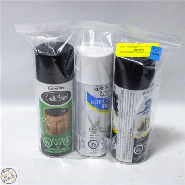 3PK RUSTOLEUM SPRAY PAINT