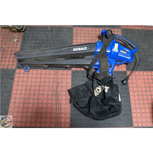 KOBALT CORDED LEAF BLOWER/VACUUM WITH CATCH BAG
