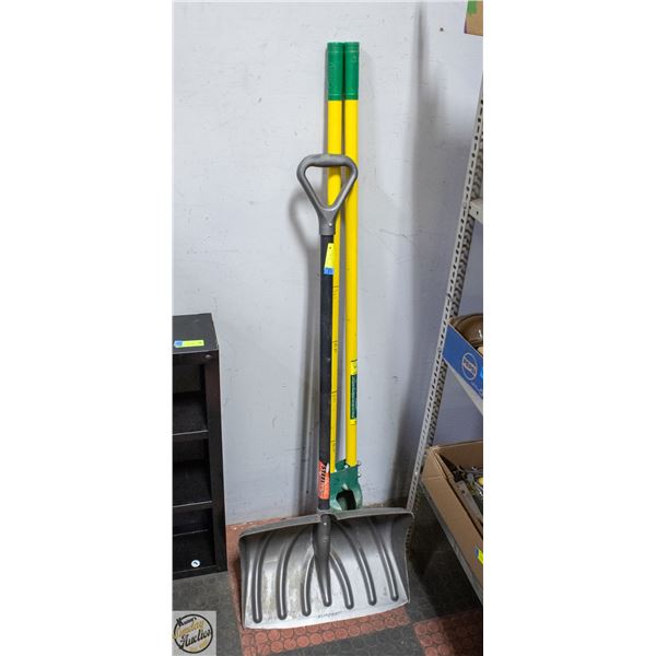 SCOTTS POST HOLE DIGGER + SUNCAST SNOW SHOVEL