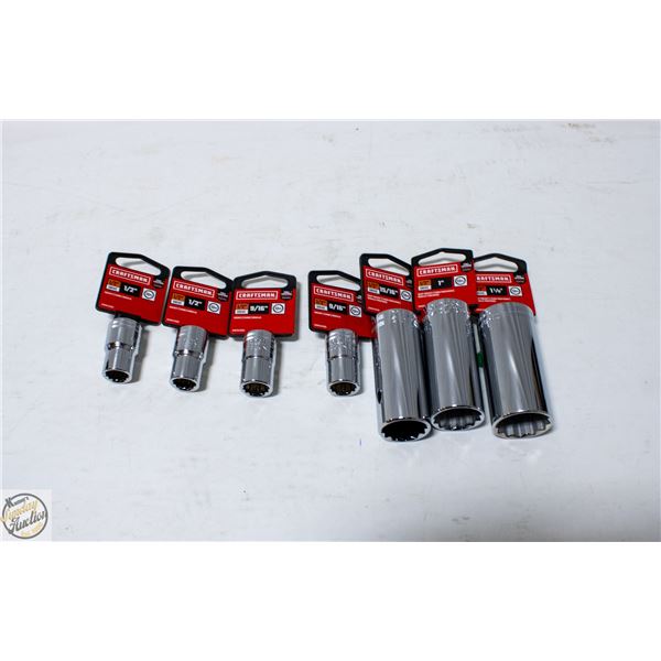 CRAFTSMAN 1/2 INCH DRIVE SOCKETS 7 PIECE