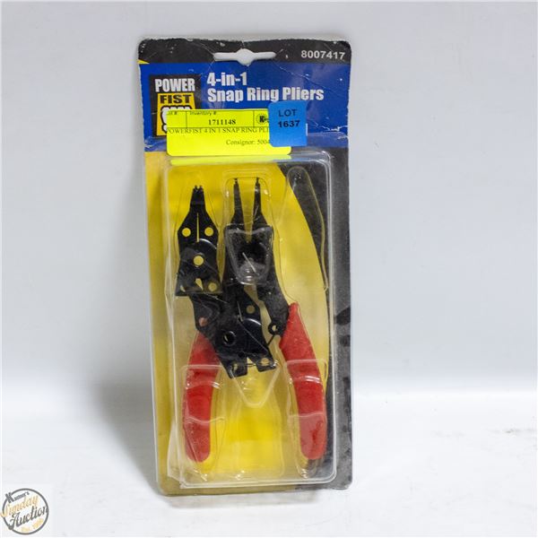POWERFIST 4 IN 1 SNAP RING PLIERS