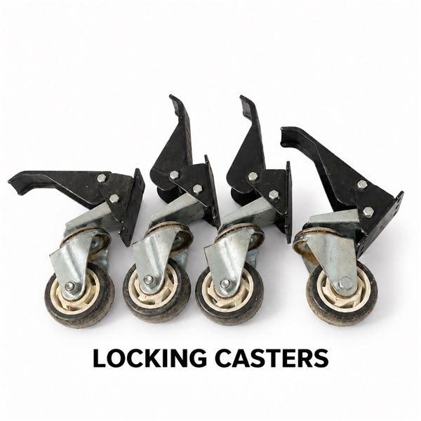 4 HEAVY-DUTY 3-IN RETRACTABLE LOCKING CASTERS