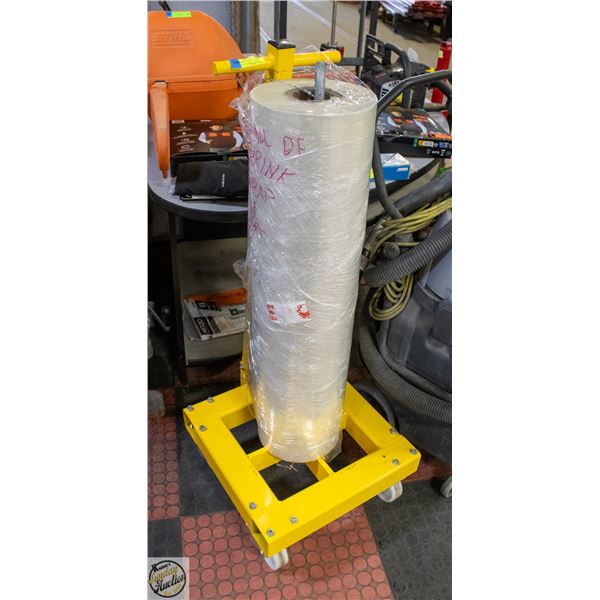 PALLET SHRINK WRAP YELLOW CART+ROLL OF SHRINK WRAP