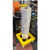 Image 1 : PALLET SHRINK WRAP YELLOW CART+ROLL OF SHRINK WRAP