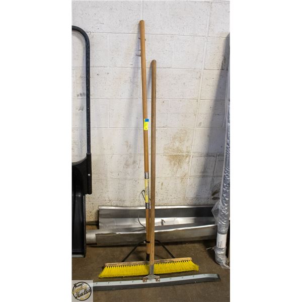 24" WIDE SHOP BROOM + 40 INCH WIDE FLOOR SQUEEGEE
