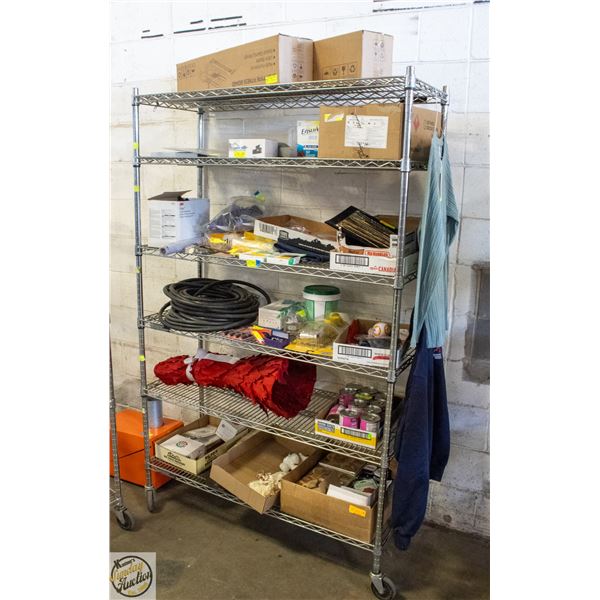 RACK OF UNCLAIMED MERCHANDISE - RACK NOT INCLUDED
