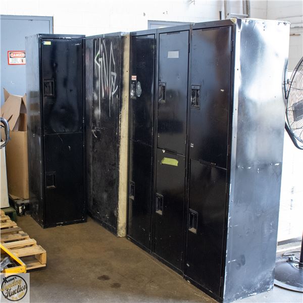 5 METAL LOCKERS/CABINETS FOR SHOP STORAGE H-72"