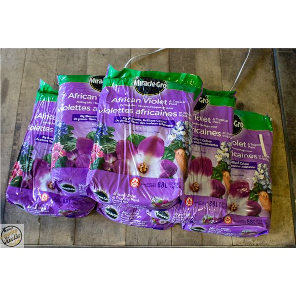6 BAGS OF 8.8L MIRACLE GROW TROPICAL / AFRICAN