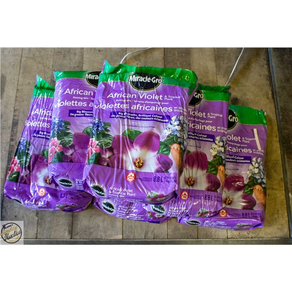 6 BAGS OF 8.8L MIRACLE GROW TROPICAL / AFRICAN