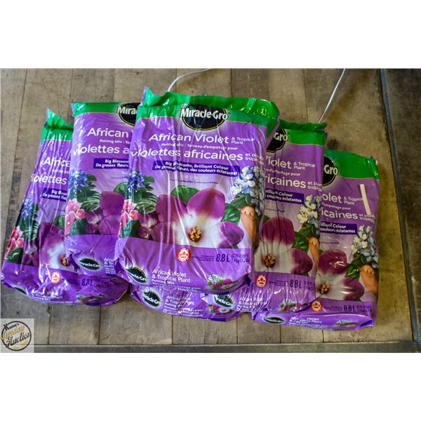 6 BAGS OF 8.8L MIRACLE GROW TROPICAL / AFRICAN