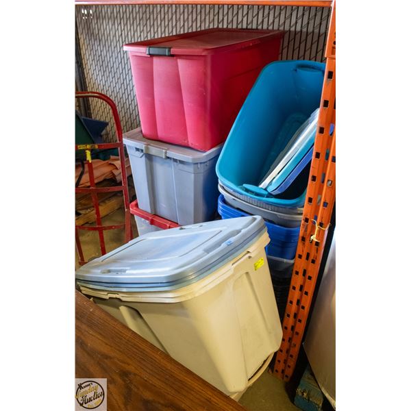 BUNDLE OF ASSORTED STORAGE TOTES