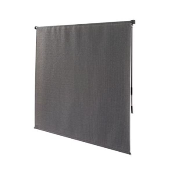 NEW COOLAROO OUTDOOR ROLLER SHADE WAND OPERATION WITH FULL VALENCE, 96 X 96 INCH, RETAIL $139