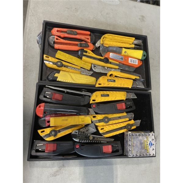 2 TRAYS OF EXACTO KNIVES