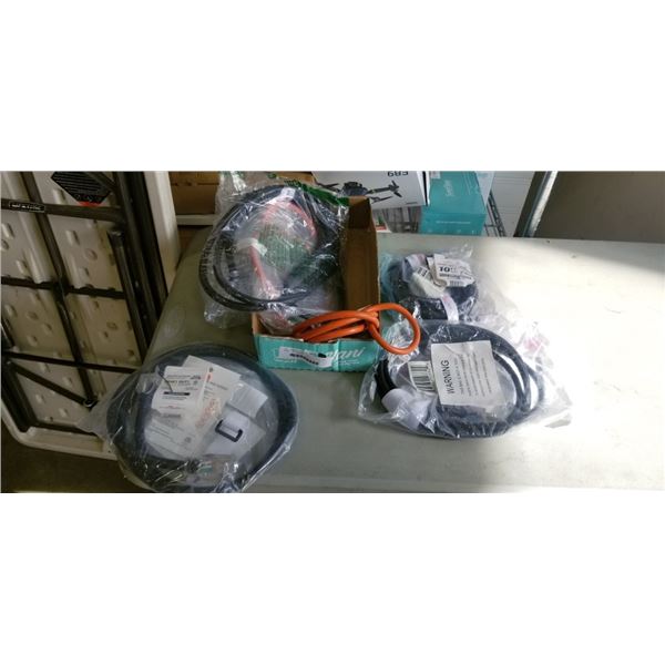 6 SMALL EXTENSION CORDS