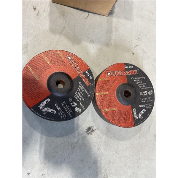 CASE OF DURAMAX APPROX 20  7" CUTTING / GRINDING WHEELS