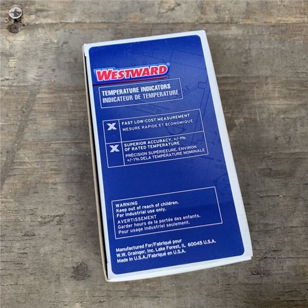BOX OF 12 NEW WESTWARD TEMPERATURE INDICATORS