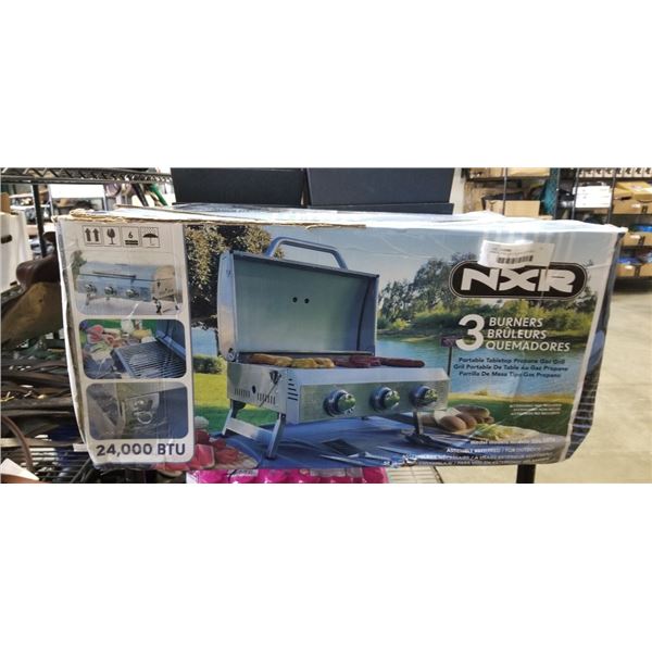 NXR STAINLESS 3 BURNER PORTABLE PROPANE BBQ