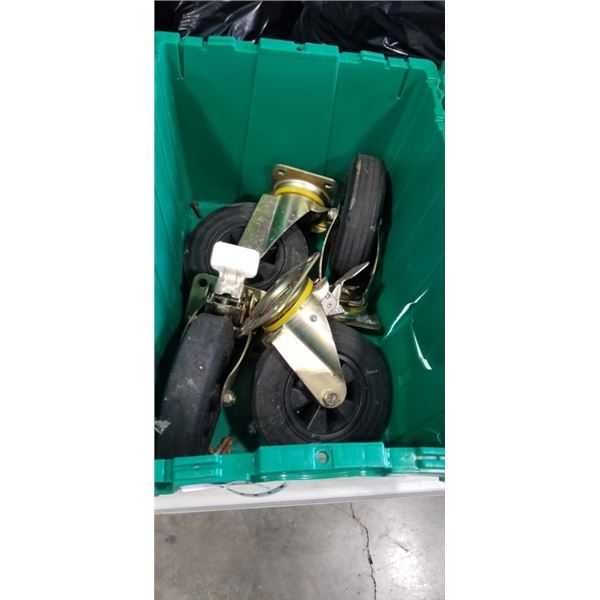 4 LARGE 8" HEAVY DUTY CASTERS