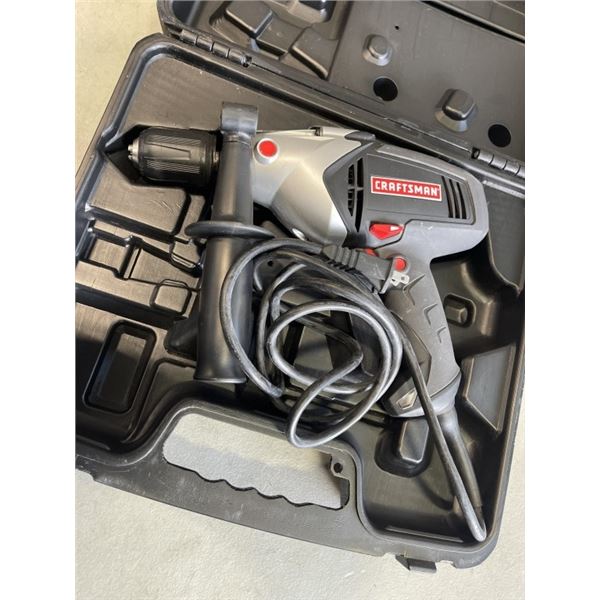 CRAFTSMAN 1/2 " HAMMER DRILL IN HARD CASE. WORKING