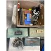 Image 1 : TRAY OF FISHING TACKLE BOXES, FISHING WIRE, HOOKS ETC