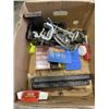 Image 5 : TRAY OF FISHING TACKLE BOXES, FISHING WIRE, HOOKS ETC
