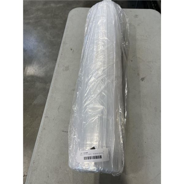 ROLL OF POLY BAGS - 100 BAGS PER ROLL, 22"x30"X72"