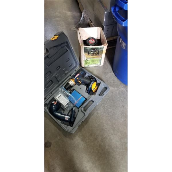 CRAFTSMAN HEAVY DUTY POWER ROUTER AND RYOBI CASED DRILL SET, NO BATTERIES