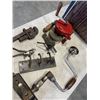 Image 4 : BOX OF TOOLS INCLUDING WRENCH, STANLEY BAILEY SMOOTHING PLANE ETC