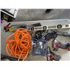 Image 1 : STRONGBOX PLASTIC TOTE WITH MAKITA DC18RC LITHIUM CHARGER, MILWAUKEE DRILL DRIVER, IMPACT DRIVER, MO