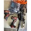 Image 2 : STRONGBOX PLASTIC TOTE WITH MAKITA DC18RC LITHIUM CHARGER, MILWAUKEE DRILL DRIVER, IMPACT DRIVER, MO