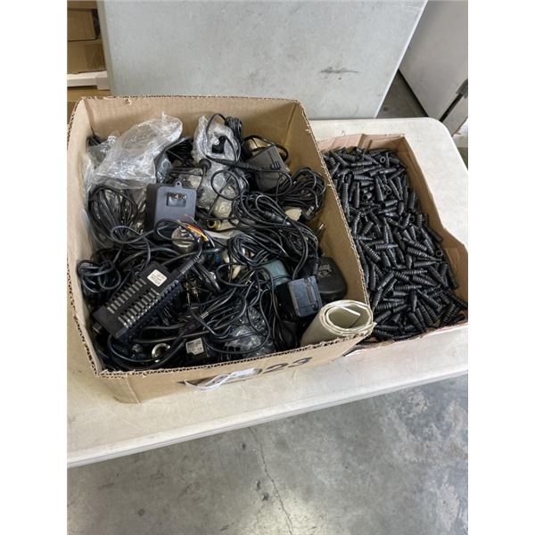 BOX OF ASSORTED SIZE WATER FOUNTAIN PUMPS AND WATER LINE CONNECTORS