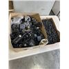 Image 1 : BOX OF ASSORTED SIZE WATER FOUNTAIN PUMPS AND WATER LINE CONNECTORS
