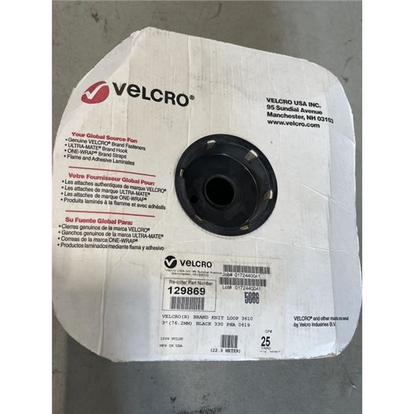 LARGE LOT OF VELCRO ROLLS, ASSORTED LENGTHS AND WIDTHS