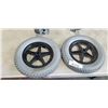 Image 2 : PAIR OF COLSEN 6X2 SWIVEL CASTORS AND 12 1/2 INCH TIRES WITH RIM