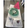 Image 1 : GRAVITY FED DRY HOPPER GUN WITH RED HOPPER, AIRLINE HOSE AND DRYWALL HAWK
