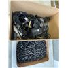 Image 1 : BOX OF ASSORTED SIZE WATER FOUNTAIN PUMPS AND WATER LINE CONNECTORS