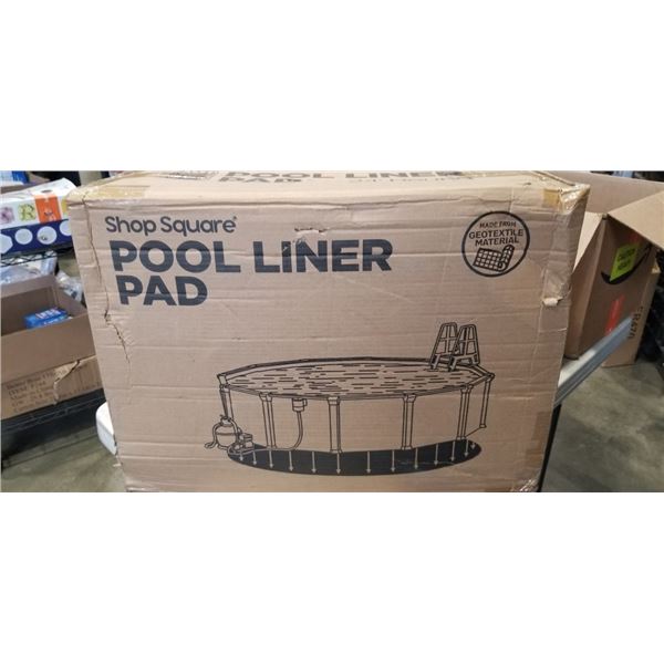 SHOP SQUARE POOL LINER PAD. 24' ROUND
