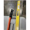 Image 3 : APPROX 6.5FT LEVEL, SCRAPER, AND POWER EXTENSION POLE