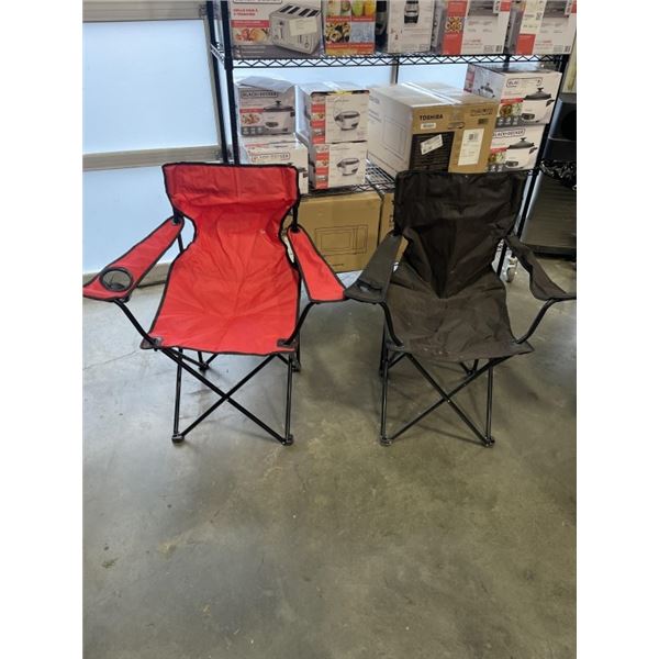 2 FOLDING CAMPING CHAIRS