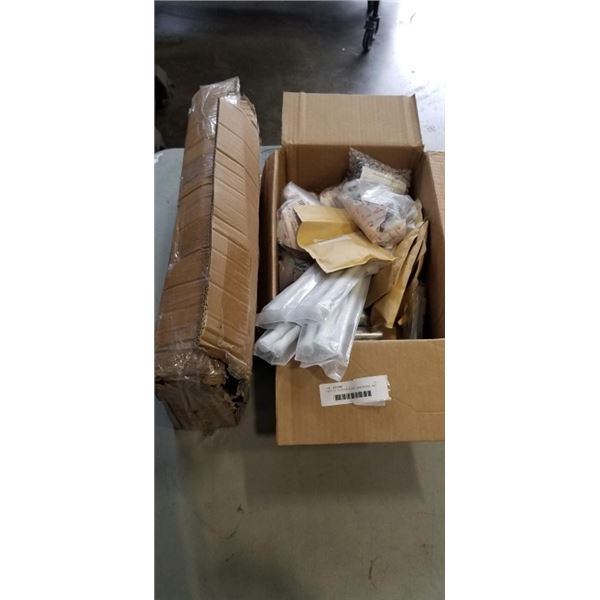 TRAY OF TENSION RODS, HARDWARE, AND AUTOMOTIVE MOUNT