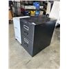 Image 2 : 2 DRAWER ROLLING FILE CABINET AND BLACK 2 DRAWER CABINET