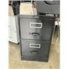 Image 5 : 2 DRAWER ROLLING FILE CABINET AND BLACK 2 DRAWER CABINET