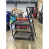 Image 1 : ROLLING METAL WAREHOUSE CART WITH LADDER