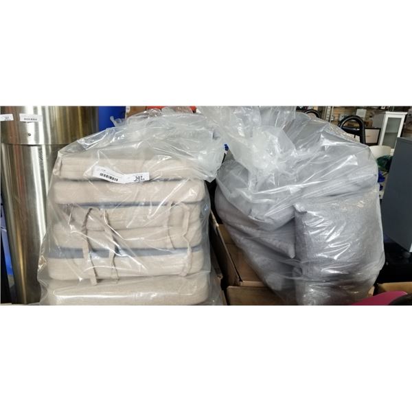 SET OF 6 GREY SEAT AND BACK CUSHIONS