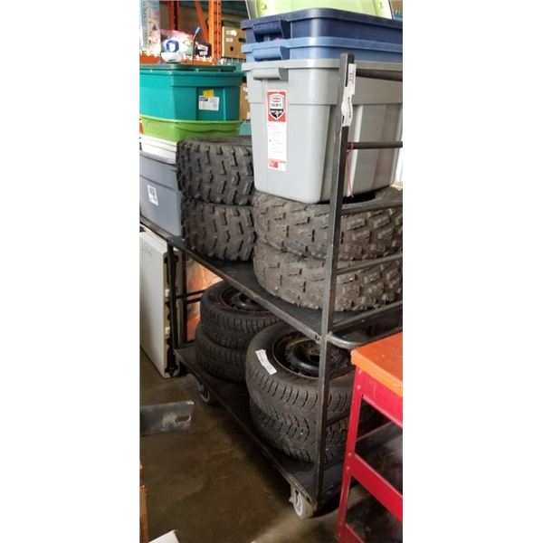 METAL ROLLING WAREHOUSE CART