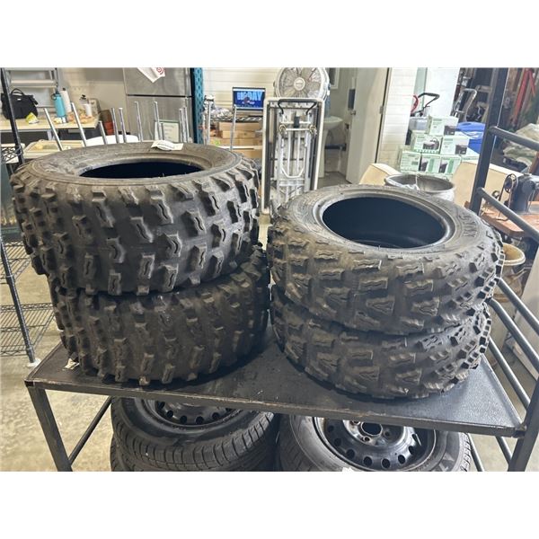 SET OF MAXXIS AT23X10R12 ATV TIRES AND MAXXIS 23X8R12 TIRES