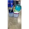Image 1 : LARGE LOT OF ASSORTED STORAGE TOTES, 1 LID