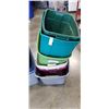 Image 2 : LARGE LOT OF ASSORTED STORAGE TOTES, 1 LID